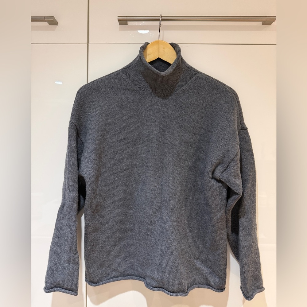 Women’s Babaton Charcoal Turtleneck Wool Sweater